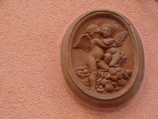 Architectural details of historic buildings.  Italy