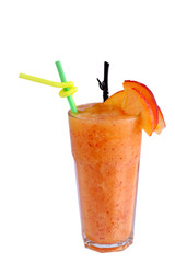 Glass of fresh mango smoothie