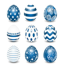 Beautiful Easter Egg Set Vector Illustration