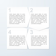 Paper progress banners. Design template. Vector illustration