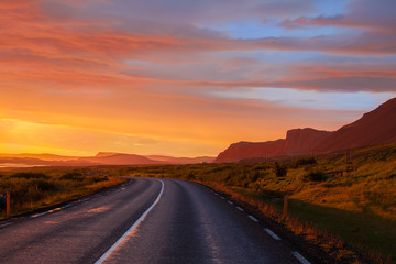 Ring road around Iceland