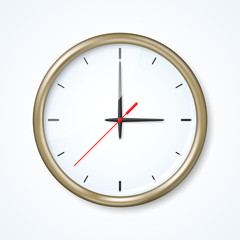 Wall clock on the neutral background
