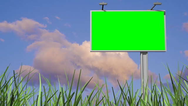 3d billboard animation, green screen alpha