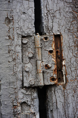 old rusty hinges
