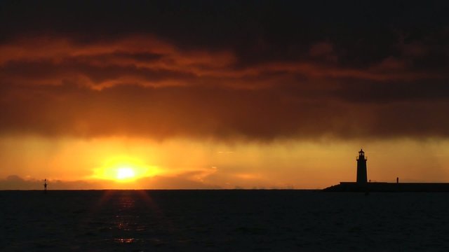Majorca, lighthouse sunset at Port d&acute;Andratx