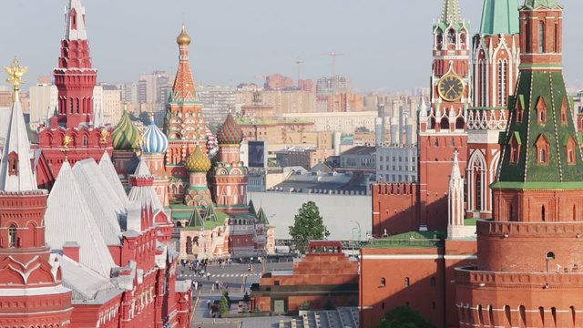 Day view: panorama of old architecture buildings in large city
