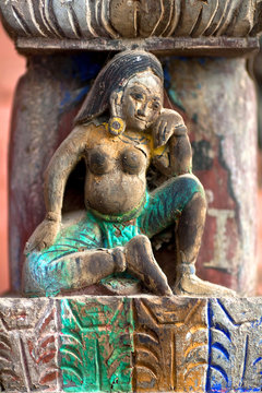 Ancient Nepalese wooden carving