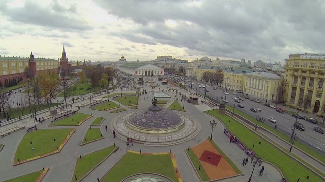 World Clock Fountain on Okhotny Ryad underground shopping mall