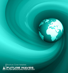 Abtract waves background for brochures and flyers design