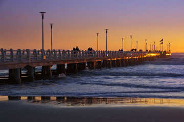 Forte dei marmi's pier at sunset