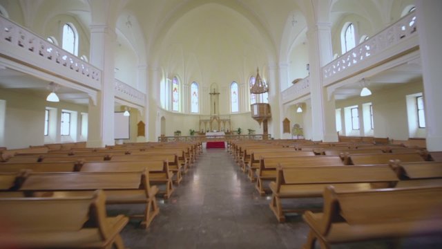 Aisle and chancel in Evangelical Lutheran Cathedral