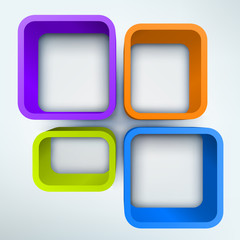 Abstract 3d vector illustration with place for text