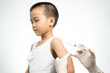 Female doctor doing injection