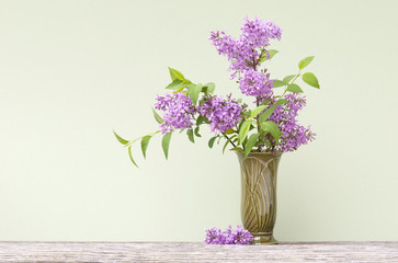Purple Lilacs In A Vase