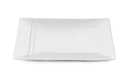 Plate  white empty isolated with white on background