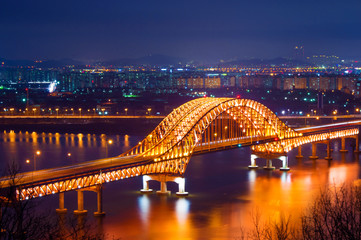 Obraz premium Banghwa bridge at night,Korea