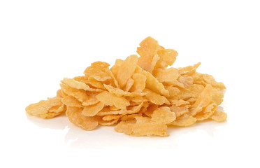 Corn flakes isolated on white background