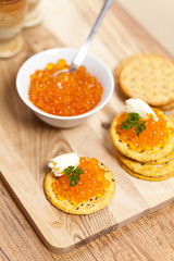 Red Caviar. Selective focus.