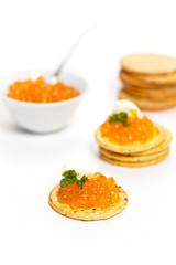 Red Caviar. Selective focus.