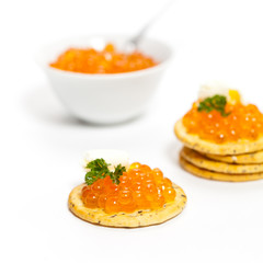 Red Caviar. Selective focus.