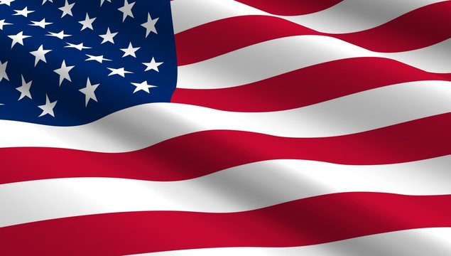 United States flag background. 