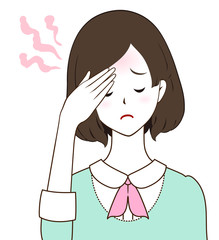 女性　発熱