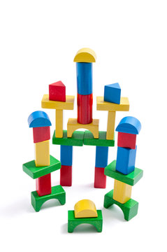 Stack of Toy Wooden Blocks