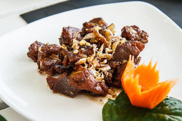 Thailand Food fried garlic