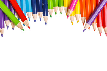 Closeup of Coloured Pencils