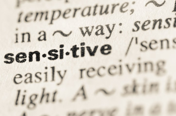Dictionary definition of word sensitive - obrazy, fototapety, plakaty
