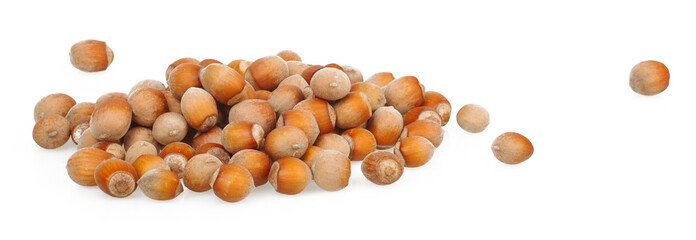 Pile of hazelnuts