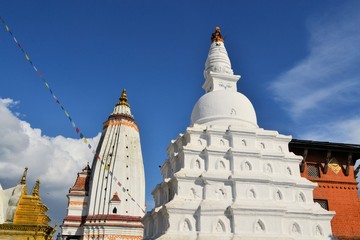 Buddhist Monkey temple stupa in Kathmandu
