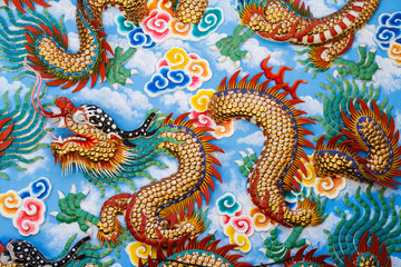 Dragons in chinese temple