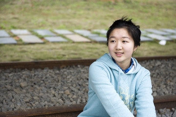 china girl in the park