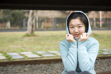 china girl in the park