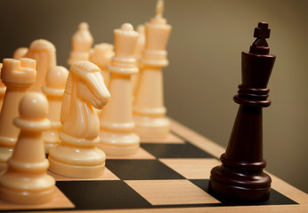 Chess king surrendering