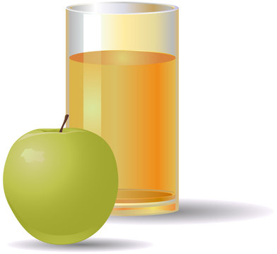 Green apple juice vector image