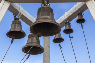 Bells on belfry Orthodox church outdoors