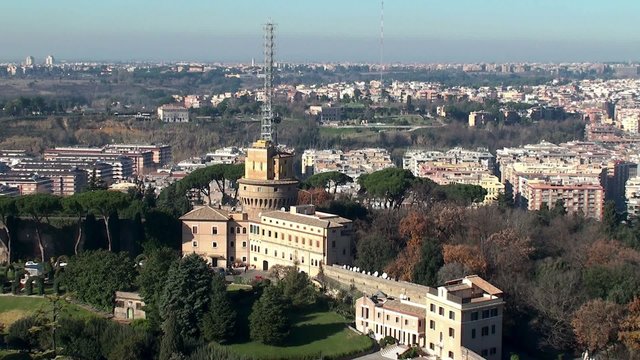Administration building and radio masts of  Vatican Radio