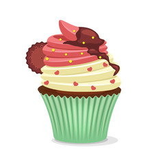 Vector cup cake illustration