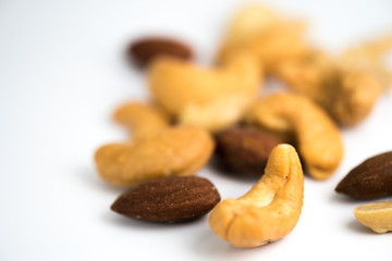 Almonds and cashew nuts