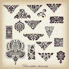 Caligraphic design elements