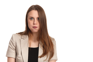 Fototapeta premium Funny Young Woman acting fun