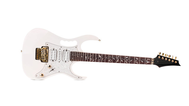 white electric guitar