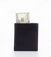 wallet with dollar bills