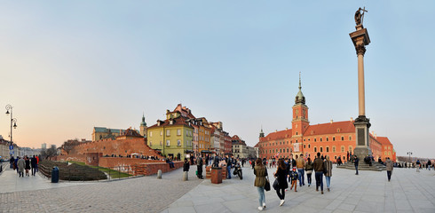 Naklejka premium Zamek Królewski w Warszawie-Stitched Panorama