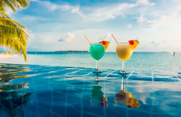 Cocktail near the swimming pool