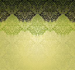 Fototapeta na wymiar Green fashionable vintage background design