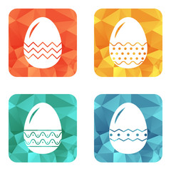 Set of decorative easter eggs