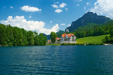 Fototapeta na wymiar Alpsee lake at Hohenschwangau near Munich in Bavaria